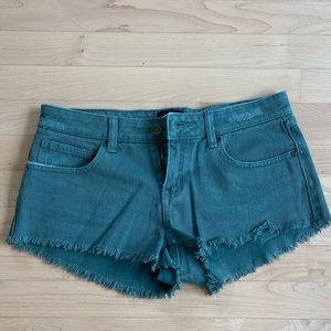 Pastel Green Jean shorts